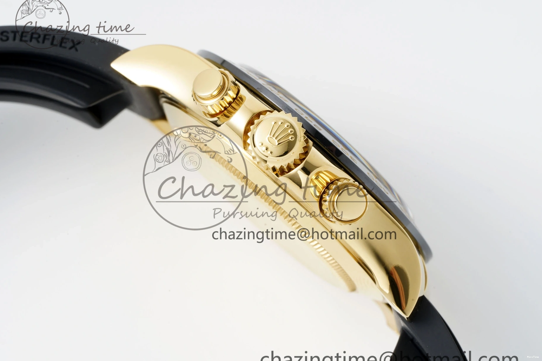 MiroTime 0429 Daytona 116518 BTF 1:1 Best Edition Paul Newman Black YG Dial on Oysterflex Rubber Strap SA4130 V Modern 2259